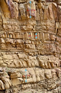 Jointed Cretaceous sandstone layers, Book Cliffs, Utah